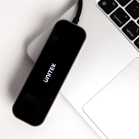 Unitek Hub USB C D1084A 3xUSB A HDMI 4K RJ45 PD100W aluminiowy