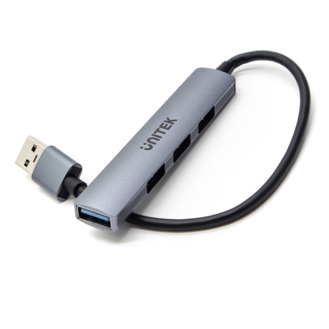 Unitek Hub USB H1208A 4 porty USB A 5 Gbps 3x USB 2.0 aluminiowy kompaktowy