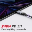 Unitek Kabel USB-C 240W 2m szybkie ładowanie PD