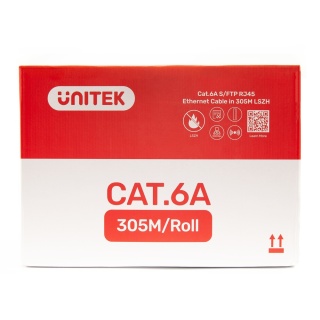 Unitek Kabel skrętka Cat 6a SFTP LSZH 305 m wydajny