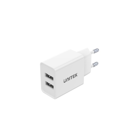 Unitek Ładowarka P1113A 2x USB-A 12W kompaktowa biała