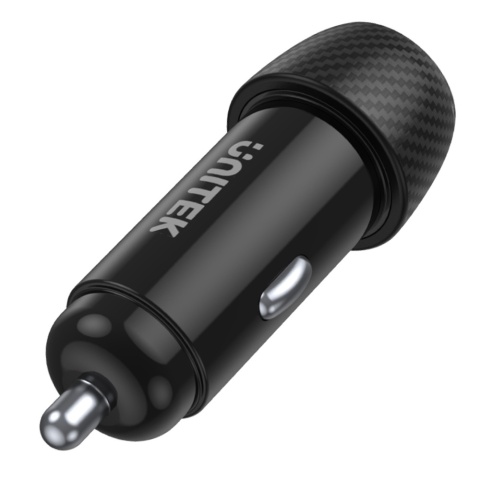 Unitek Ładowarka samochodowa 38W USB C USB A szybka QC3.0 kompaktowa
