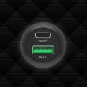 Unitek Ładowarka samochodowa 38W USB C USB A szybka QC3.0 kompaktowa