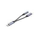 Unitek M205A Adapter USB-C minijack 3,5 mm 60W ładowanie PD słuchawki