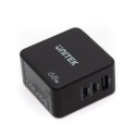 Unitek P1117B Ładowarka GaN 65W USB C 3 porty PD QC 30W kompaktowa podróżna
