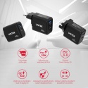 Unitek P1119A ładowarka GaN 35W USB-C USB-A kompaktowa podróżna