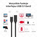 Unitek Przedłużacz USB C 1,5 m 10Gbps 4K PD 100W wydajny
