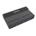 Unitek Przełącznik KVM H1310A 4x USB A 5Gbps aktywny hub dla 2 komputerów