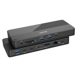 Unitek Stacja dokująca D1079A 12w1 HDMI 8K USB C 100W Ethernet czytnik SD