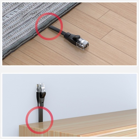 Unitek kabel Ethernet Cat6 0.5m płaski RJ45 LAN 1000Mbps