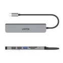 Unitek uHUB S7+ Hub USB C aluminium 7w1 PD 100W HDMI 4K SD