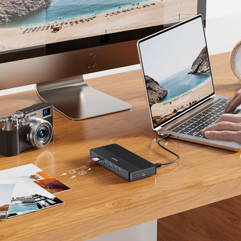 Stacja dokująca Unitek D1104A 13w1 MST HDMI 8K DP PD 100W USB hub RJ45
