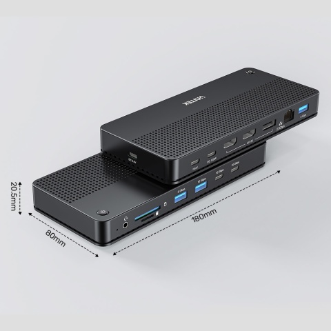 Stacja dokująca Unitek D1104A 13w1 MST HDMI 8K DP PD 100W USB hub RJ45
