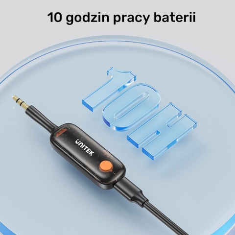 UNITEK B1111A01 Adapter Bluetooth 5.3 2w1 nadajnik odbiornik audio czarny