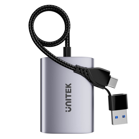 Unitek Adapter USB C A 2x HDMI Full HD MST kompaktowy multimonitor lekki