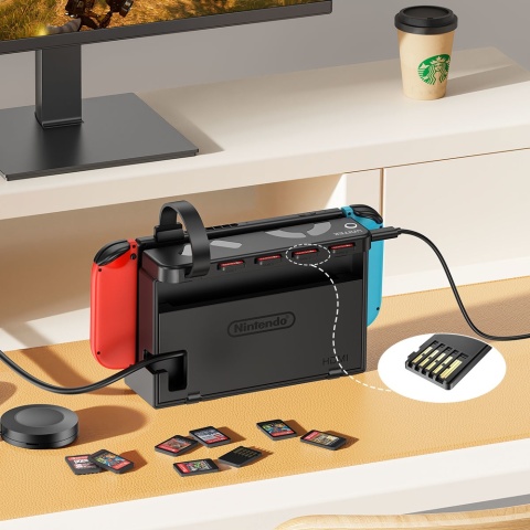 Unitek Czytnik 4 kart Nintendo Switch z pilotem kompaktowy