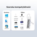 Unitek H1319ACL01 hub dwukierunkowy USB C USB A 5Gbps 4x USB A kremowy