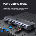 Unitek Hub D1113A 9w1 USB C HDMI VGA Gigabit Ethernet PD 100W kompaktowy