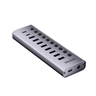 Unitek Hub H1315 USB C USB A 10w1 5Gbps wydajny z przełącznikami portów