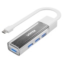 Unitek Hub H1319A dwukierunkowy USB-C USB-A 4x USB-A 5Gbps biały