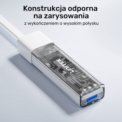 Unitek Hub H1319A dwukierunkowy USB-C USB-A 4x USB-A 5Gbps biały