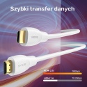 Unitek Kabel HDMI 2.0 4K 10m biały profesjonalny HDR 18Gbps