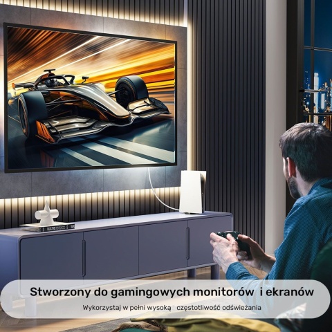 Unitek Kabel HDMI 2.0 4K HDR 0,3m biały kompaktowy