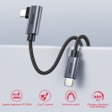 Unitek Kabel USB-C kątowy 90° 3m PD 100W nylonowy nieplączący