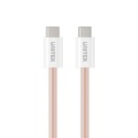 Unitek Kabel zwijany magnetycznie USB C PD 100W 1m różowy nylonowy