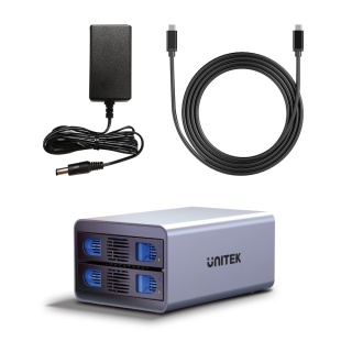 Unitek Kieszeń na dyski S1308A01 2,5 3,5 SATA HDD SSD 40TB LED