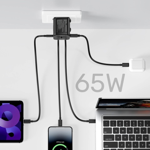 Unitek Ładowarka podróżna PD 65W GaN 4x USB C szybka uniwersalna