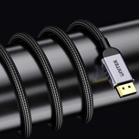 Unitek Przewód DisplayPort 2.1 3m 8K 120Hz kabel gamingowy 80Gbps