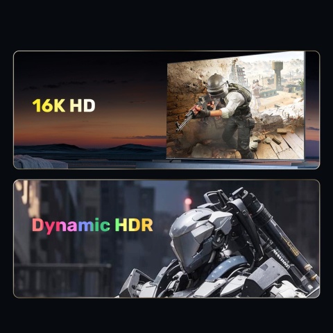 Unitek Przewód DisplayPort 2.1 8K 120Hz 2m wydajny gamingowy kabel