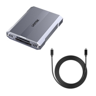 Unitek R1022C01 Czytnik kart CF Express SD microSD USB A 10 Gbps HUB