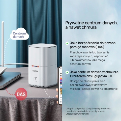 Unitek S1105B01 Stacja klonująca Dual Bay SATA USB3.0 UASP 2.5 szybka