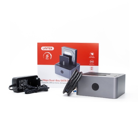 Unitek Stacja klonująca dysków 2x SATA USB 5Gbps szybka energooszczędna