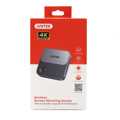 Unitek V1162B01 Bezprzewodowy transmiter HDMI 4K 60Hz kompaktowy
