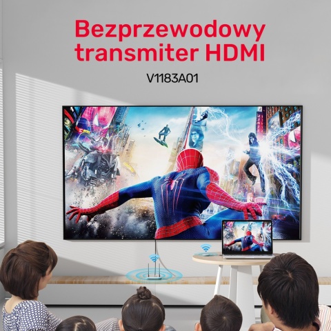 Unitek V1183A01 Bezprzewodowy nadajnik odbiornik HDMI 50m FHD 60Hz