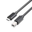 Unitek kabel USB C na USB B 2.0 1m czarny do drukarki solidny