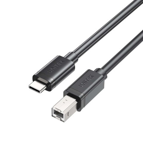 Unitek kabel USB C na USB B 2.0 1m czarny do drukarki solidny