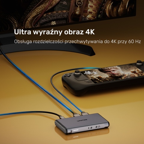 Karta przechwytująca Unitek 4K 60Hz wydajna do streamingu USB C