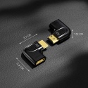 Unitek Adapter HDMI 8K 90 i 270 stopni płaski kątowy kompaktowy