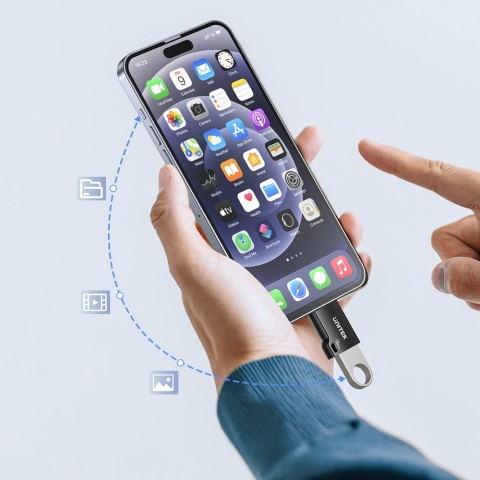 Unitek Adapter USB-C do USB-A 10Gbps kompaktowy szybki czarny