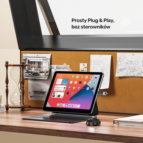 Unitek Adapter USB-C do USB-A 10Gbps kompaktowy szybki czarny