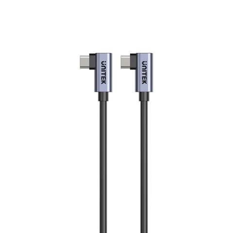 Unitek C14147ABK01-1M kabel USB-C 100W PD 90° kątowy 1m szybki transfer