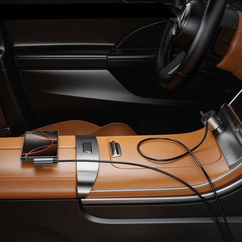 Unitek C14147ABK01 kabel USB-C PD 100W 90 stopni 0,5m wytrzymały