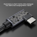 Unitek C14147ABK01 kabel USB-C PD 100W 90 stopni 0,5m wytrzymały