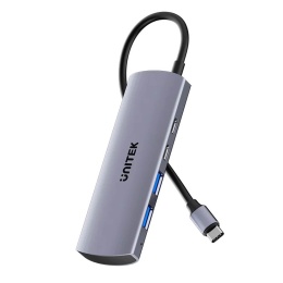 Unitek Hub 4w1 USB-C H1112D 10 Gbps 2x USB-A 2x USB-C kompaktowy