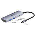 Unitek Hub 4w1 USB-C H1112D 10 Gbps 2x USB-A 2x USB-C kompaktowy
