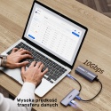 Unitek Hub 4w1 USB-C H1112D 10 Gbps 2x USB-A 2x USB-C kompaktowy